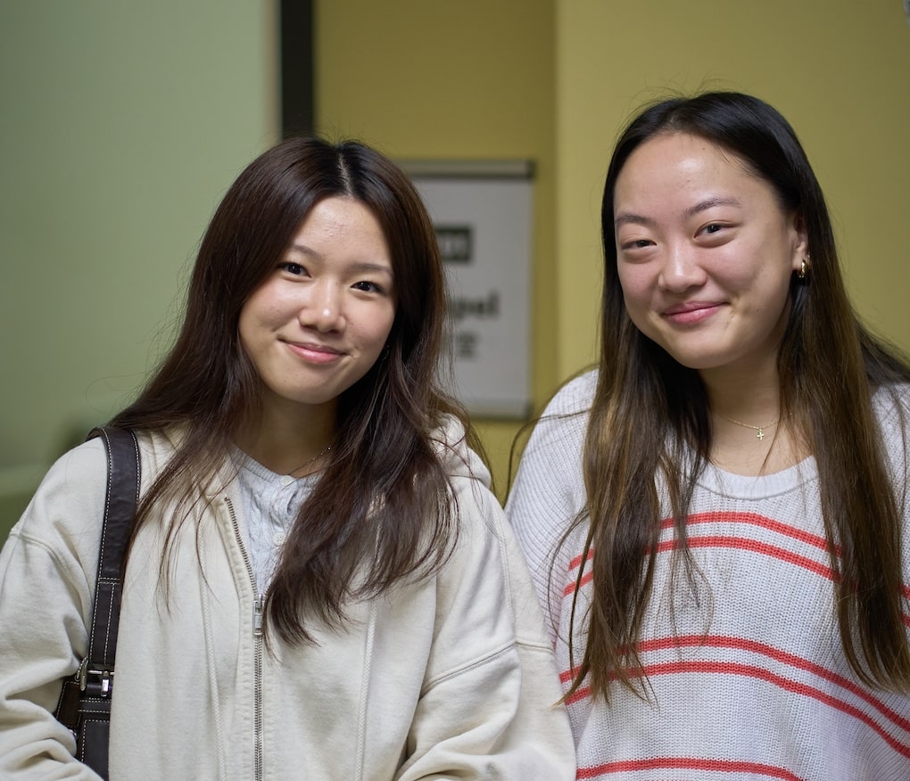 Two women smiling at Wilmington Community Evangelical Church