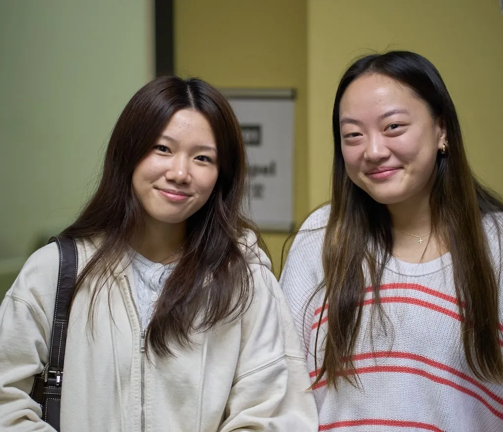 Two women smiling at Wilmington Community Evangelical Church